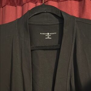 New Karen Scott Black Casual Sweater/Jacket, Size Medium